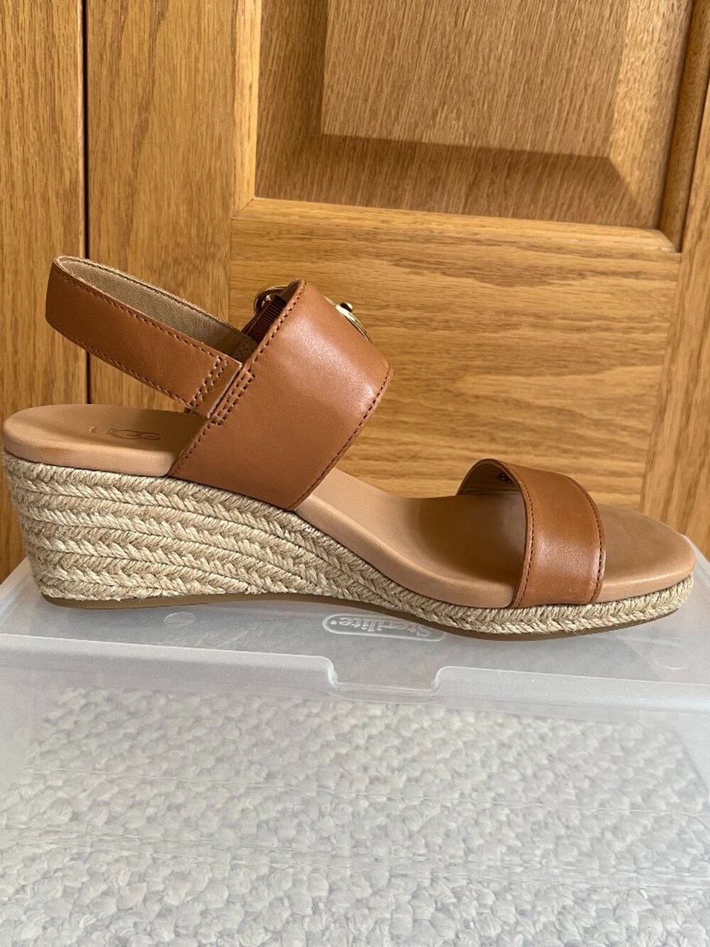UGG -- Navee Espadrille Wedge Buckle Sandal -- Like New - Picture 12 of 15